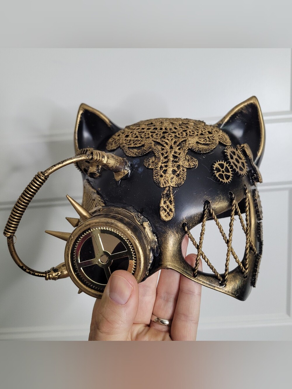 Steampunk Cat Ear Eye Mask